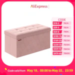 Songmics Storage Ottoman Bench