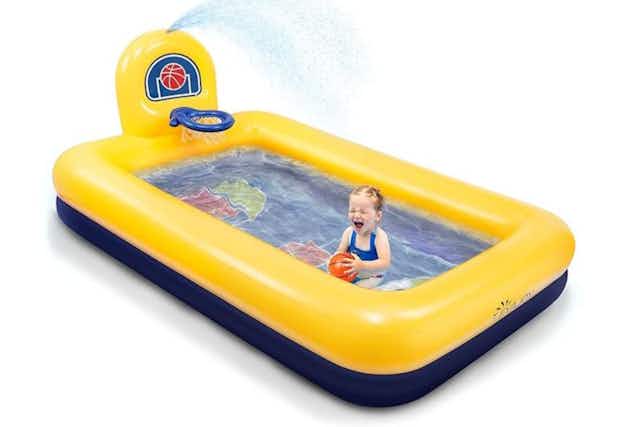 Inflatable Kids' Swimming Pool, Only $17.40 on Amazon card image