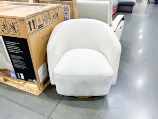 costco henredon murphy swivel boucle chair