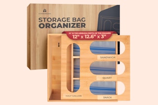 Bamboo Storage Bag Organizer B0D2Y11D7T