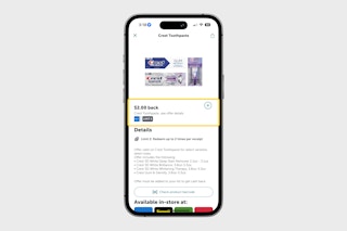 Using Ibotta app to get cash back on Crest toothpase