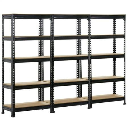 5-Tier Metal Storage Shelf 3-Pack