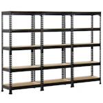 5-Tier Metal Storage Shelf 3-Pack