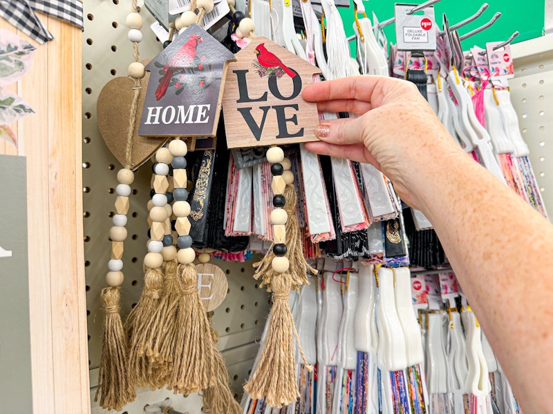 dollar tree beaded love sign