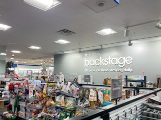 the checkout aisle at a Macy's Backstage store