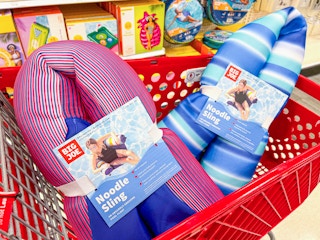 Big Joe noodle slings in a Target cart