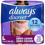 2 Always Discreet Underwear Packs