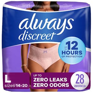 2 Always Discreet Underwear Packs