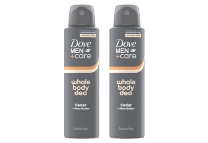 2 Dove Men+Care Whole Body Deodorants