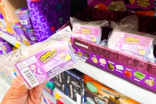 hand holding excavation egg kit at walmart