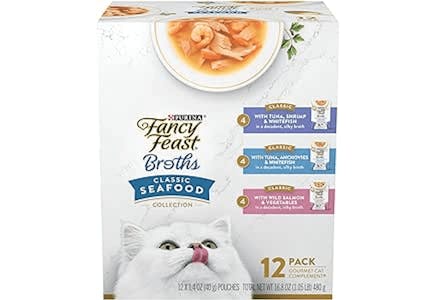 Purina Fancy Feast Cat Food Broth 12-Pack