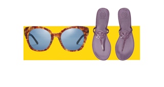 tory burch sandals and sunglasses