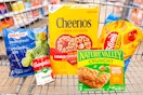 cheerios, birds eye, campbell's, nature valley, totino's products in a shopping cart
