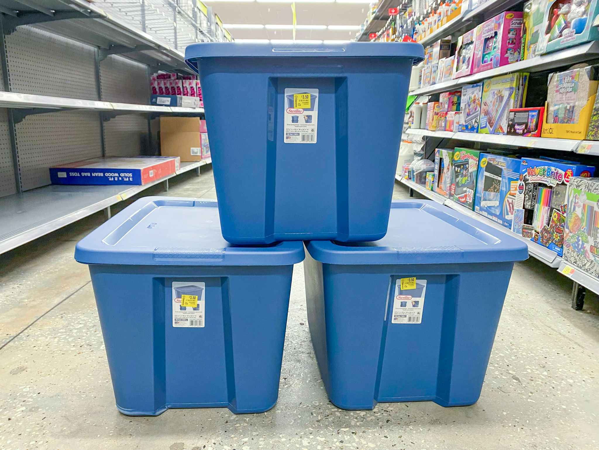 Sterilite 18-Gallon Storage Totes on Clearance — Only $3.50 at Walmart