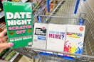 Date Night Scratch Off, New Phone Who Dis?. What Do You Meme board games in Walmart shopping cart
