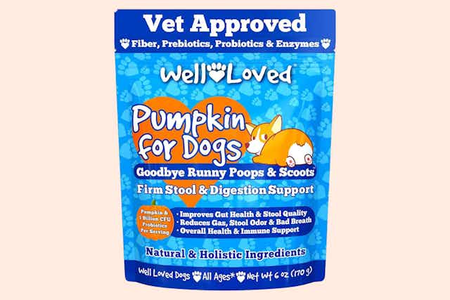 Lightning Deal: Pumpkin Probiotic Powder for Dogs, Only $8.83 on Amazon card image