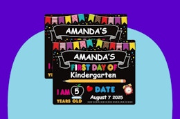 First Day of School Board Sign, Only $3.59 on Amazon (Save 60%) card image
