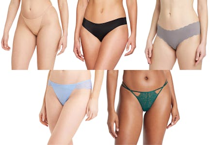5 Auden or Colsie Women's Underwear