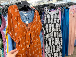 dresses in store on hanger at kohl's