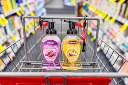 2 softsoap foaming hand soaps in a cart