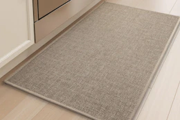 Kitchen Mat non-slip rubber-backed, tan, beige, burnt orange, beige or brown