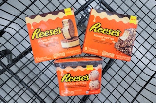 reeses ice cream in shopping cart