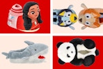 Moana, Bluey, Shark & Panda Plush Slippers