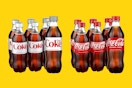 diet coke and coke six packs of soda