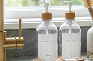 a hand and soap dispenser