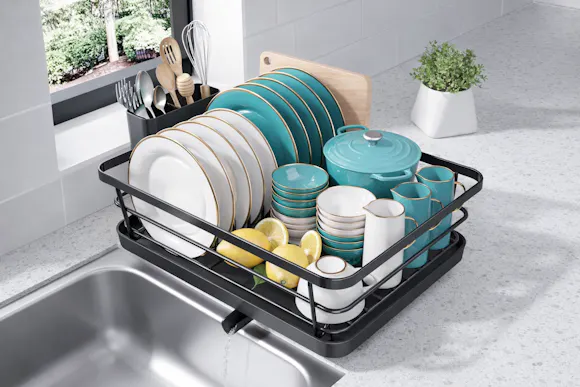 100+ Bought Since Yesterday: $19 Dish Drying Rack at Walmart (Was $40)