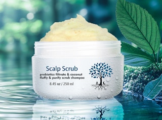 a jar of scalp scrub