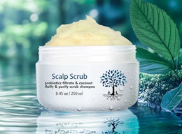 a jar of scalp scrub