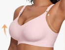 a person wearing a pink push-up bra