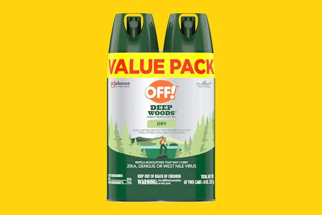 OFF Deep Woods Insect Repellent 2-Pack, Only $7.13 on Amazon card image