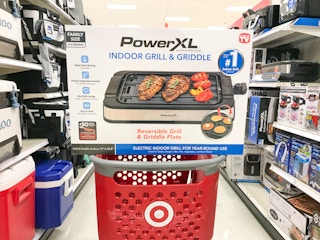 powerxl indoor grill on a target cart