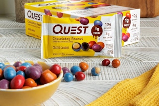 quest candies on a table