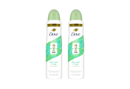 2 Dove Dry Sprays