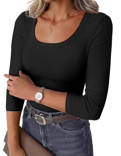 Women's 3/4 Sleeve Scoop Neck Top