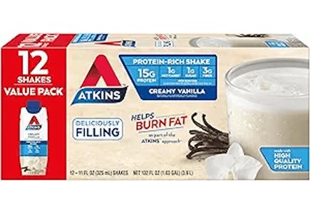 2 Atkins Protein Shake 12-Packs