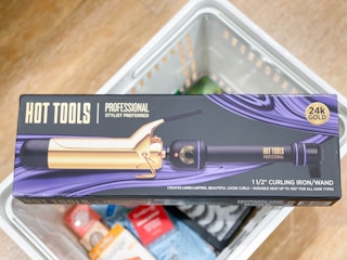 hot tools curling iron on shopping basket