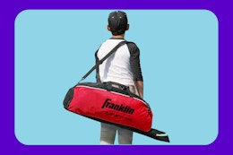 Kid wearing sports bag on his back