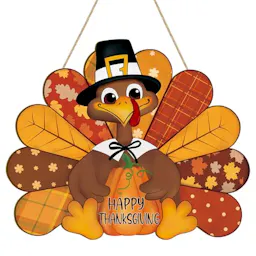 Thanksgiving Turkey Door Sign 2-Pack