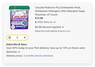 Cascade Platinum Plus Dishwasher Pods