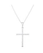 Cubic Zirconia Cross Pendant