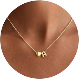 Heart Initial Necklace