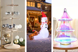 3 lifestyle photos of Christmas items from QVC