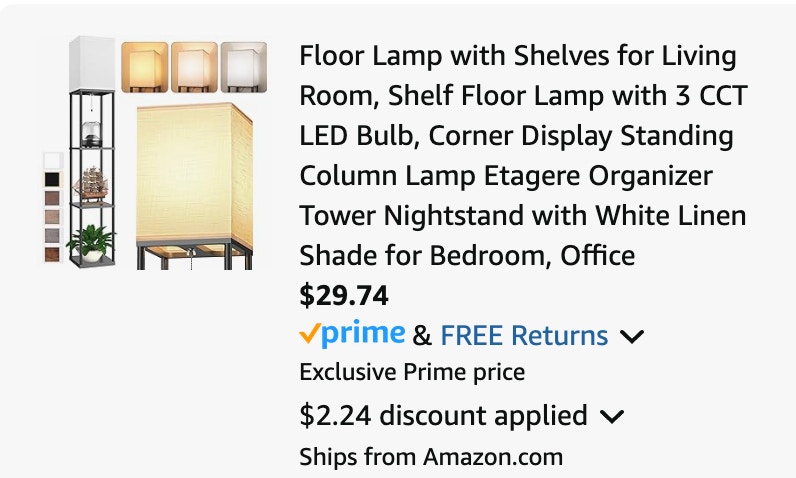 Floor Lamp With Shelves