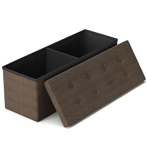 Folding Storage Ottoman Bench