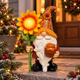 Solar Gnome with Sunflower