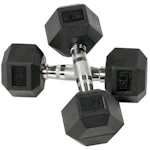 Rubber Encased Hex Dumbbells